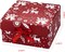 Christmas Gift Boxes with Lids, 6 Pack Gift Boxes and Red Ribbon Christmas Themed Pattern Small Gift Boxes for Christmas Presents Gifts Easy Assemble